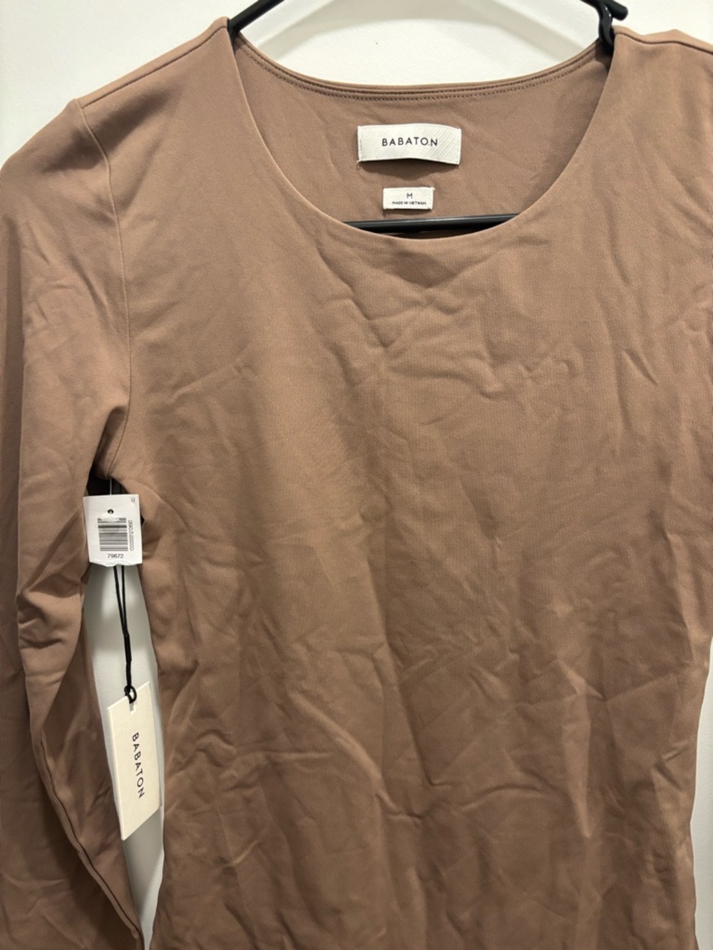 Babaton Long-Sleeve Brown Bodysuit NEW Medium - Picture 2 of 4